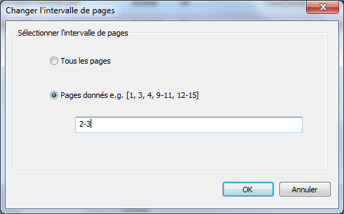 PDFMate PDF Merger Intervalle Sélectionné